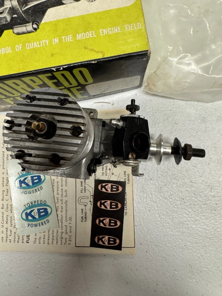 Vintage K & B Torpedo 40 R/C Airplane Front Rotor Engine Model 8011 Glow Motor - Image 4 of 4