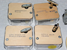 LOT OF 5: Sankyo Japan Music Box Mechanisms Sealed Acrylic Boxes  2 Keys - READ