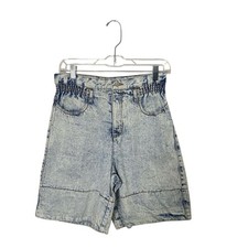 Vintage 1980's High Waisted Acid Wash Denim Shorts Women's Size 5/6