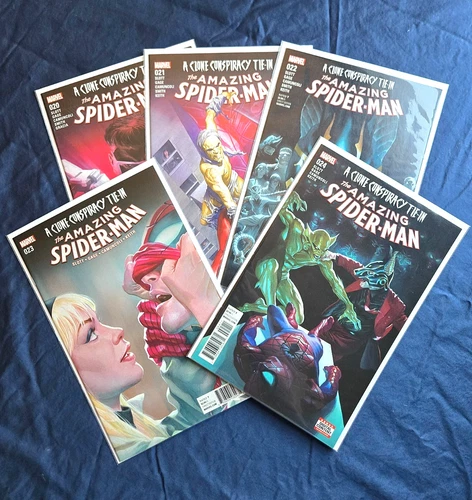 AMAZING SPIDER-MAN FIVE COMIC LOT #20 21 22 23 24 RUN SET Alex Ross 2017 VF NM