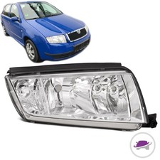 Scheinwerfer Rechts Chrom Klarglas 99-08 H7/H3 OEM passend für Skoda Fabia 6Y