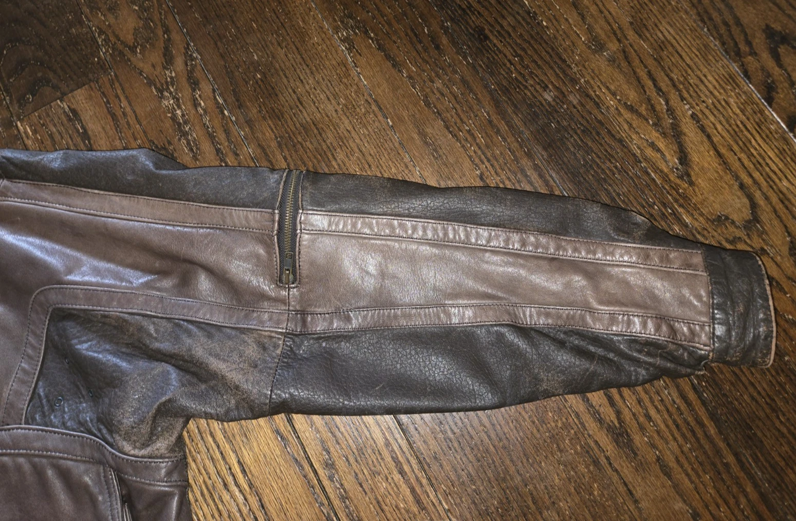 Vtg Aeropostale Compagnie Generale Leather Bomber Jacket Size 46 1980s 90s - product detail image 4