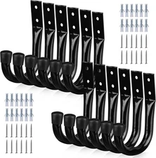 12 Pack Heavy Duty Garage Storage Hooks Wall Mount J Hooks for Hanging Tools