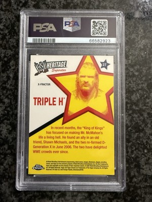 TRIPLE H (Rare! *X-FRACTOR*) 2007 Topps WWE Heritage 2 CHROME CARD