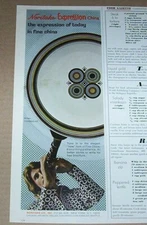 1971 print ad - Noritake Expression china Tourmaline dinnerware Old Advertising