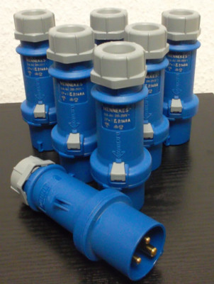 7x Mennekes ProTOP CEE-Stecker Typ 148A 16A 3polig 200-250V IP44