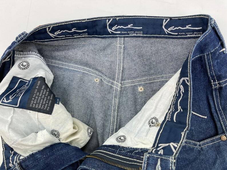 未使用 90s KANI karl kani jeans サイズ34 青 KARL KANI jeans, blue, vintage Kani baggy loose 90s hip hop