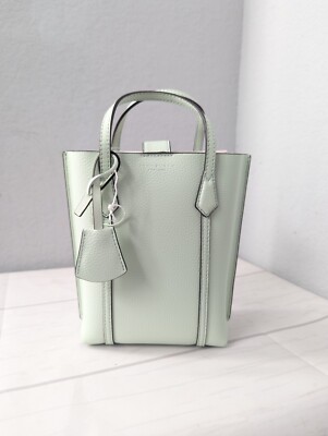 NWT Tory Burch Women Perry Mini Tote Crossbody Strap Leather