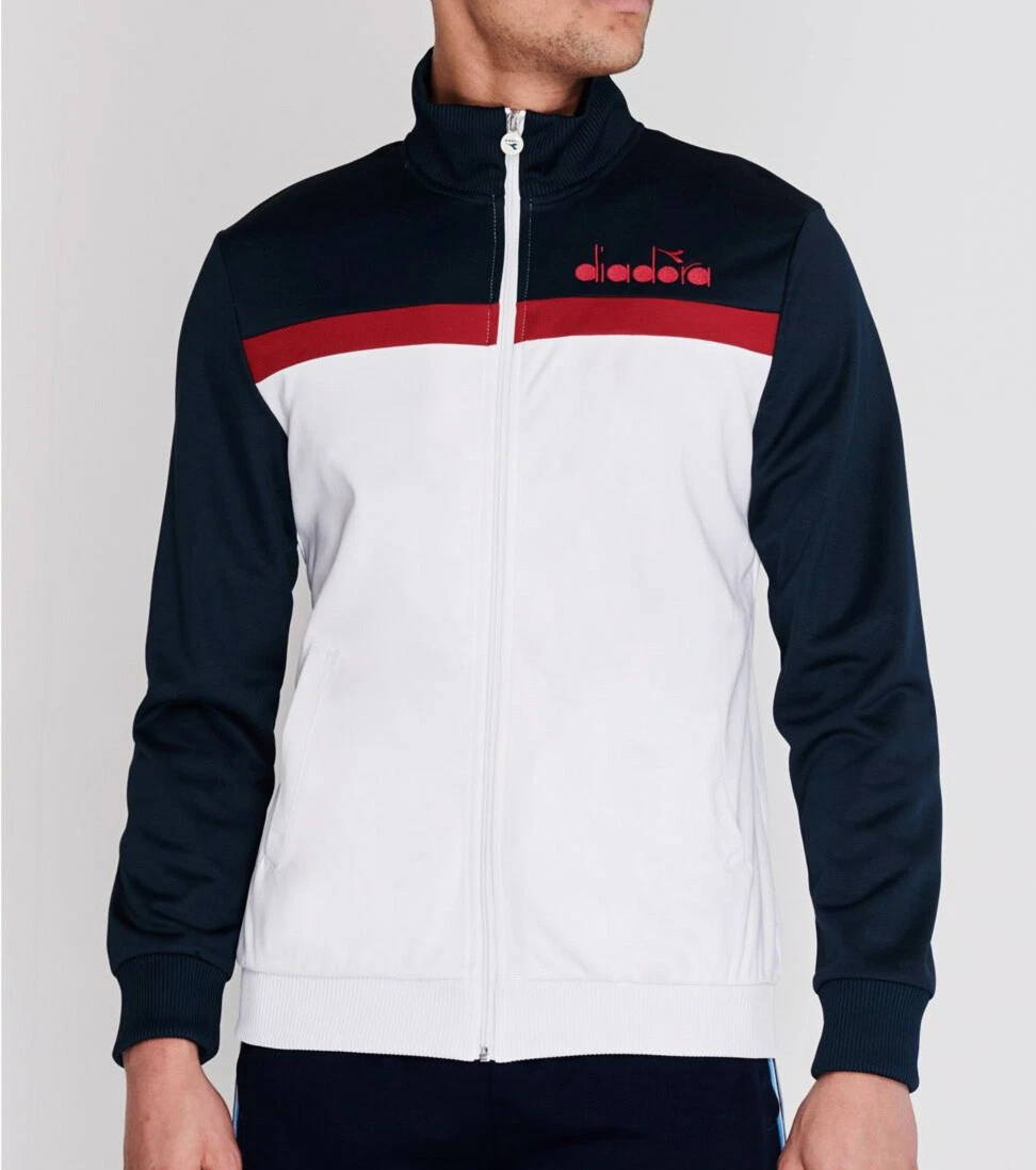 NEW Italian Brand Diadora Men s FZ 5PALLE TRACK JACKET Size SMALL