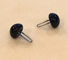Qualität britisches Glas Teddybär Augen glänzend schwarz & lange Schlaufe Größen 2 mm - 16 mm