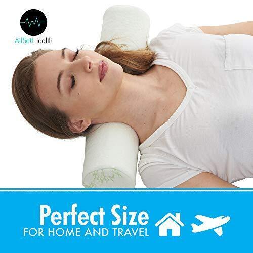 2 Pack Bamboo Cervical Neck Roll Memory Foam Pillow, Bolster Pillow, Round eBay