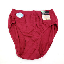 Bali Womens Sz 8/9 Spice Red Comfort Revolution Seamless Hi Cut Brief Underwear