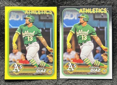 2024 Topps Series 2 Yellow - Jordan Diaz - (RC) - #697 - Athletics 