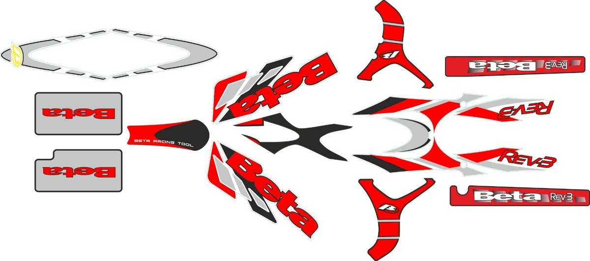 Beta Rev 3 Trials Bike complete decal / sticker set . | eBay
