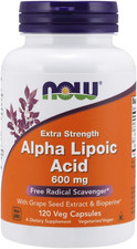 NOW Foods Alpha Lipoic Acid 600mg, Grape Seed...