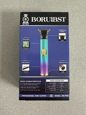 Boruibst BR-8012 Hair Clipper Set, Blue-Black, 6 combs, USB Charger