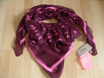 CODELLO schönes Tuch m. Text POETRY GRUNGE bordeaux rosa NEU