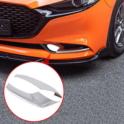 Front Fog Lights Lamps Eyelid Eyebrow Panel Cover Trim For Mazda 3 2019-2021 ABS