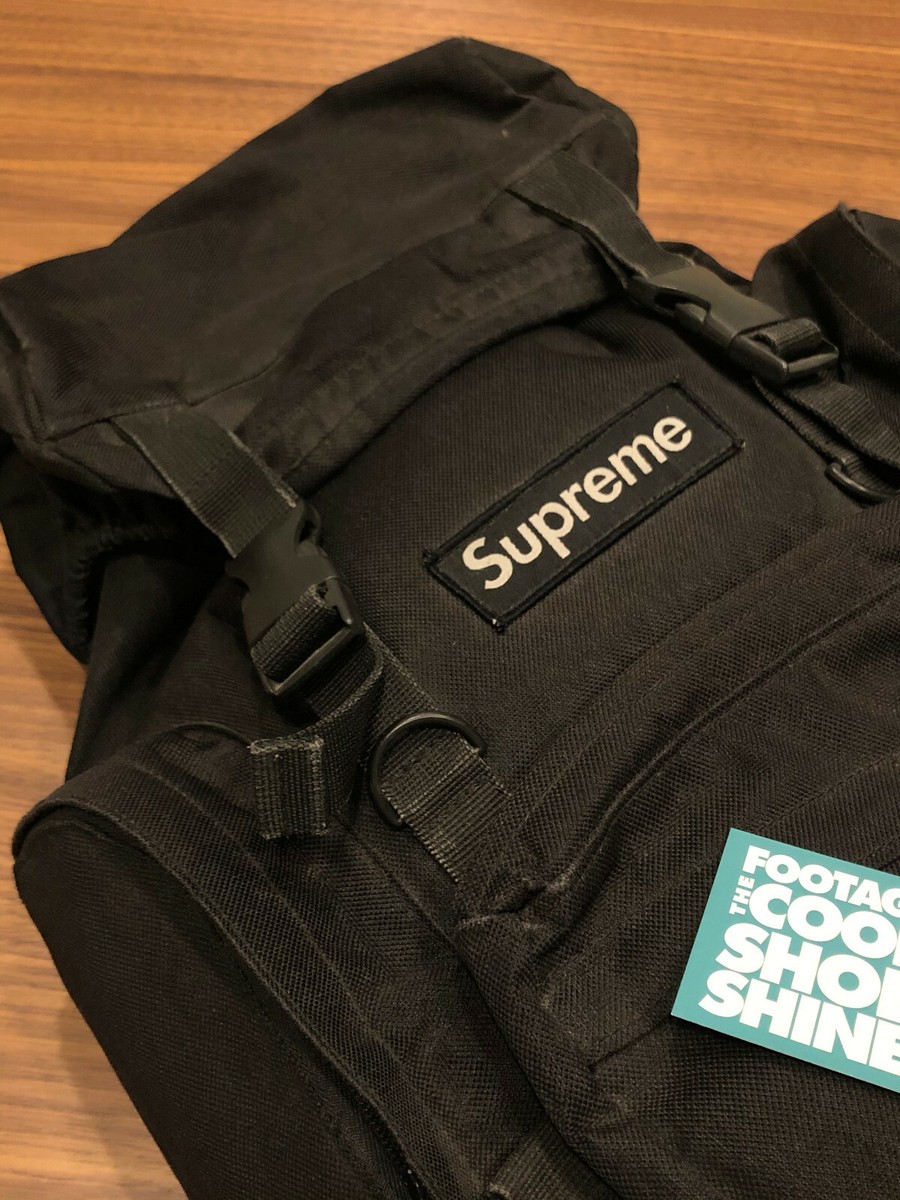 VINTAGE EARLY 2000s SUPREME BOX LOGO CANVAS BACKPACK BLACK VINTAGE EARLY 2000s SUPREME BOX LOGO CANVAS BACKPACK BLACK