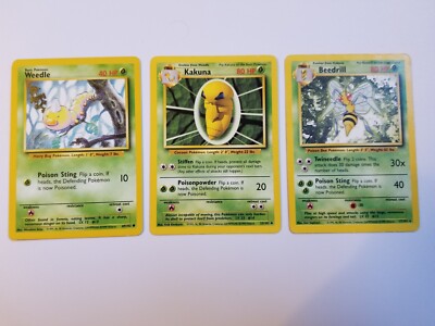 Base Set Pokemon Rare Beedrill 17/102 Evolution + Charmander Charmeleon & more