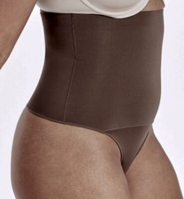 MAIDENFORM Tame Your Tummy Control Brown Hi Waist Thong Panty Womens S M L XL 2X