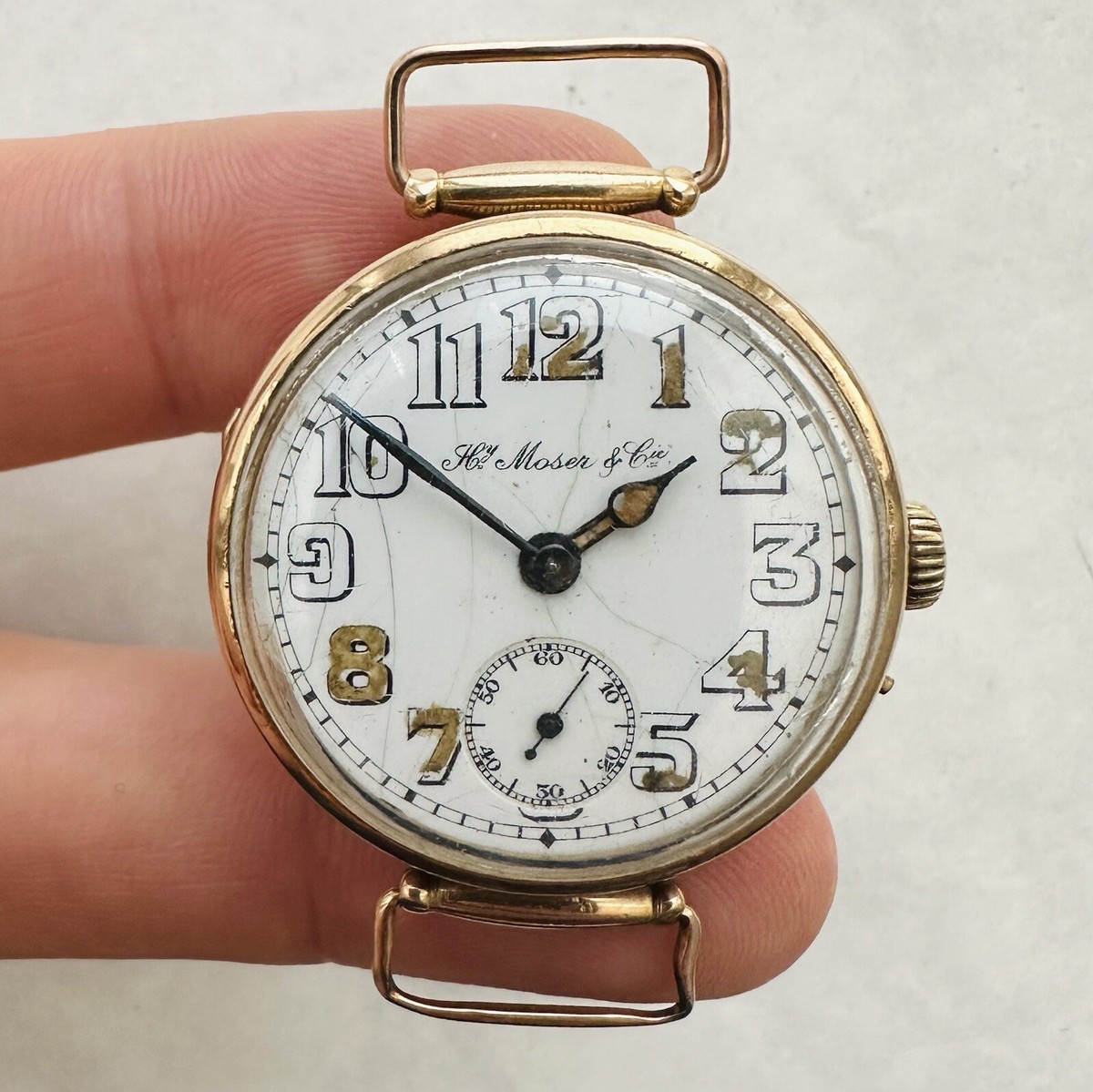 H Moser Alp Watch Gold Wristwatch Henry Moser Watch Swiss Alp