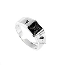 Natural Smoky Quartz  London Blue topaz Gemstones 925 sterling silver Ring 89