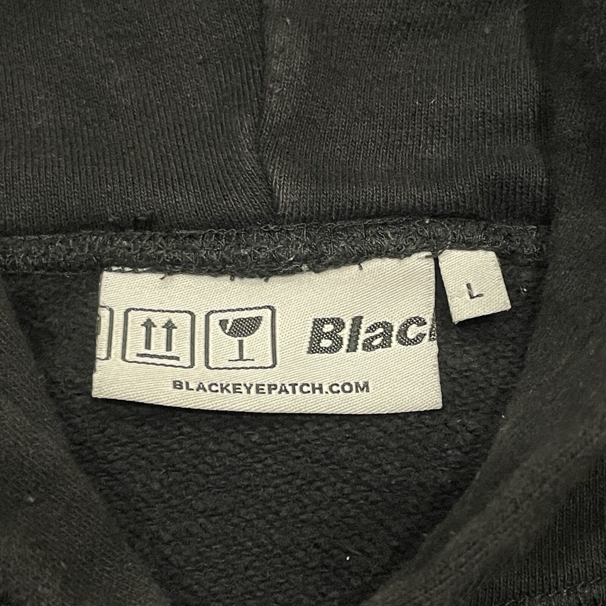 The Wasted Youth x Black Eye Patch Hoodie Mens L Black The Wasted Youth x Black Eye Patch Hoodie Mens L Black