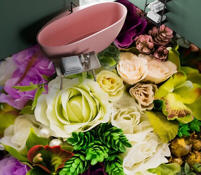 3D Edel Eustoma Q4098 Fußboden Wandbild Fototapete Tapete Familie Luna 2024