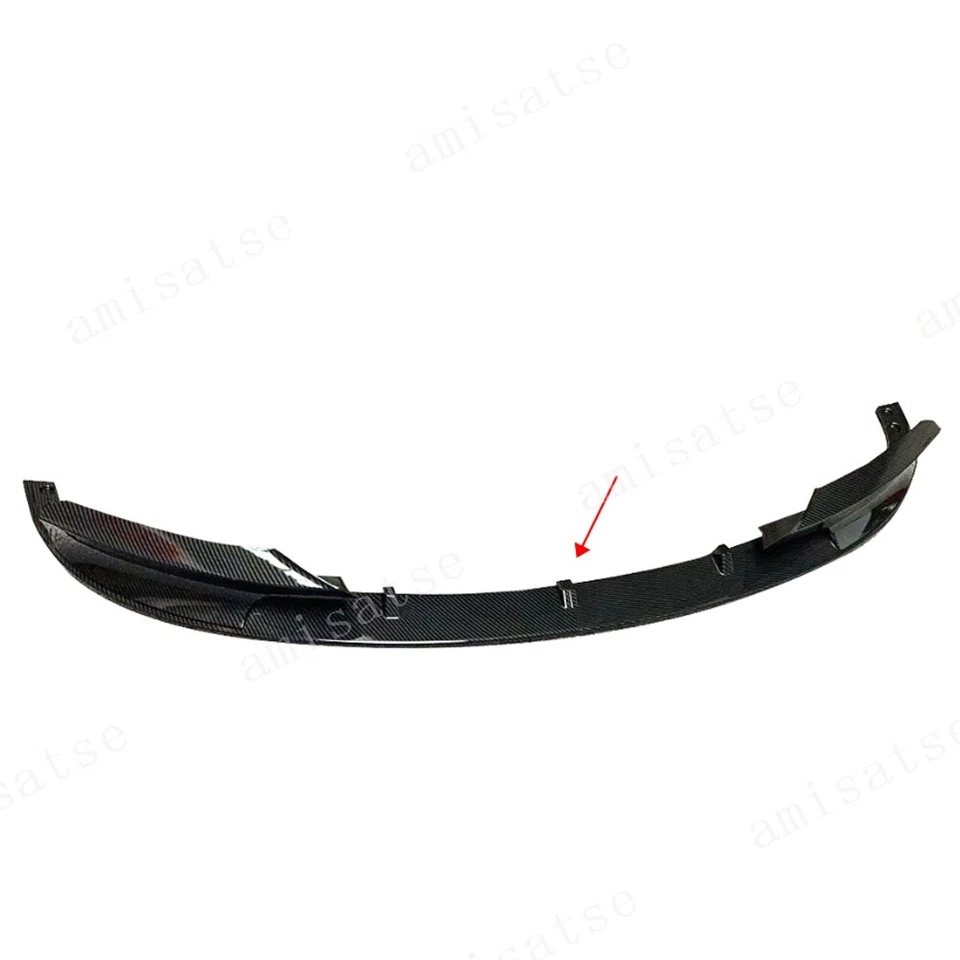 Car Front Bumper Spoiler Lip For 2012-2018 BMW F30 3 Series M Sport Carbon Fiber - Image 4 of 4