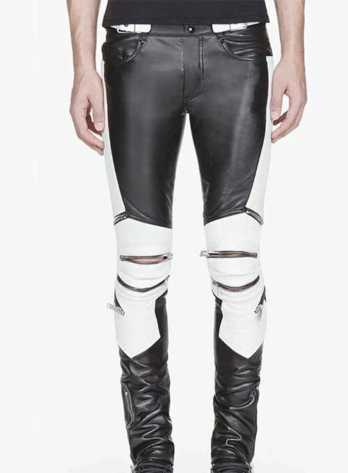 Authentic New Stylish Men's Genuine Lambskin 100% Real ELECTRIC ZIPPER Pant