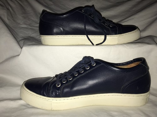 Massimo Dutti Men Blue Nappa Leather 