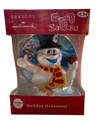Hallmark Seasons Frosty the Snowman Medallion Christmas Ornament Personalize Me