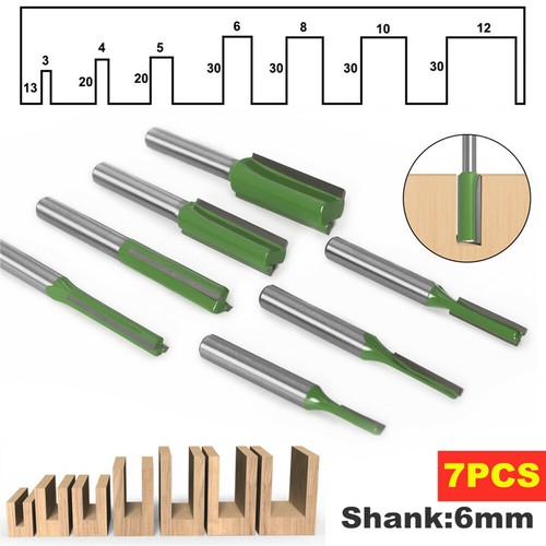 7Pcs 6MM Shank Woodworking Trim Carving 