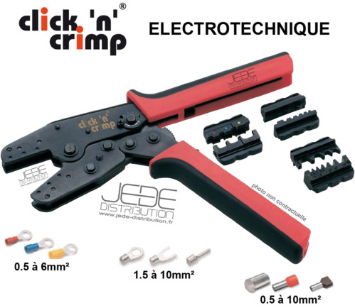 Pince click'n'crimp CIMCO 106000 pour câblage de tableau électrique