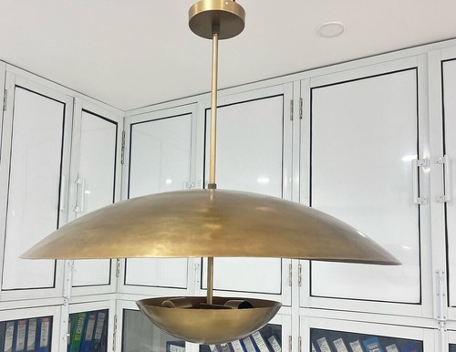 3 Light Elegant Ceiling Flush mount light Pendant Mid Century Modern Raw Brass C - Picture 8 of 10