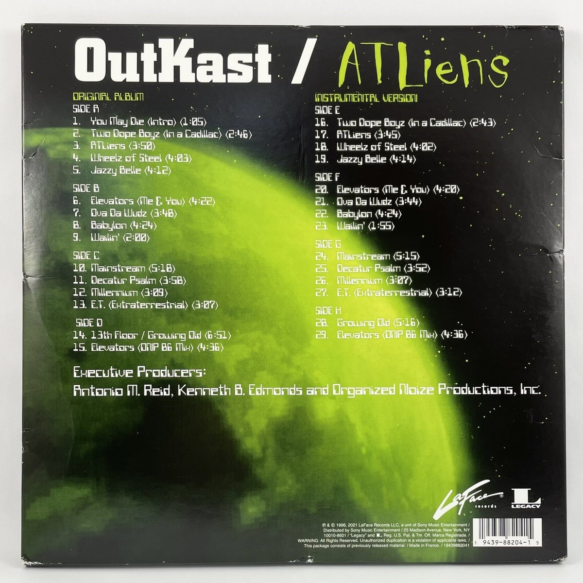 OutKast ATLiens 12インチレコード OUTKAST ATLIENS 2021 4-LP NM Vinyl Record Slip Case EXC