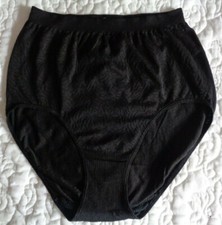 Vintage 90's Bali Black Textured Pattern Nylon panties 'Waist 21-36' Size 8/9