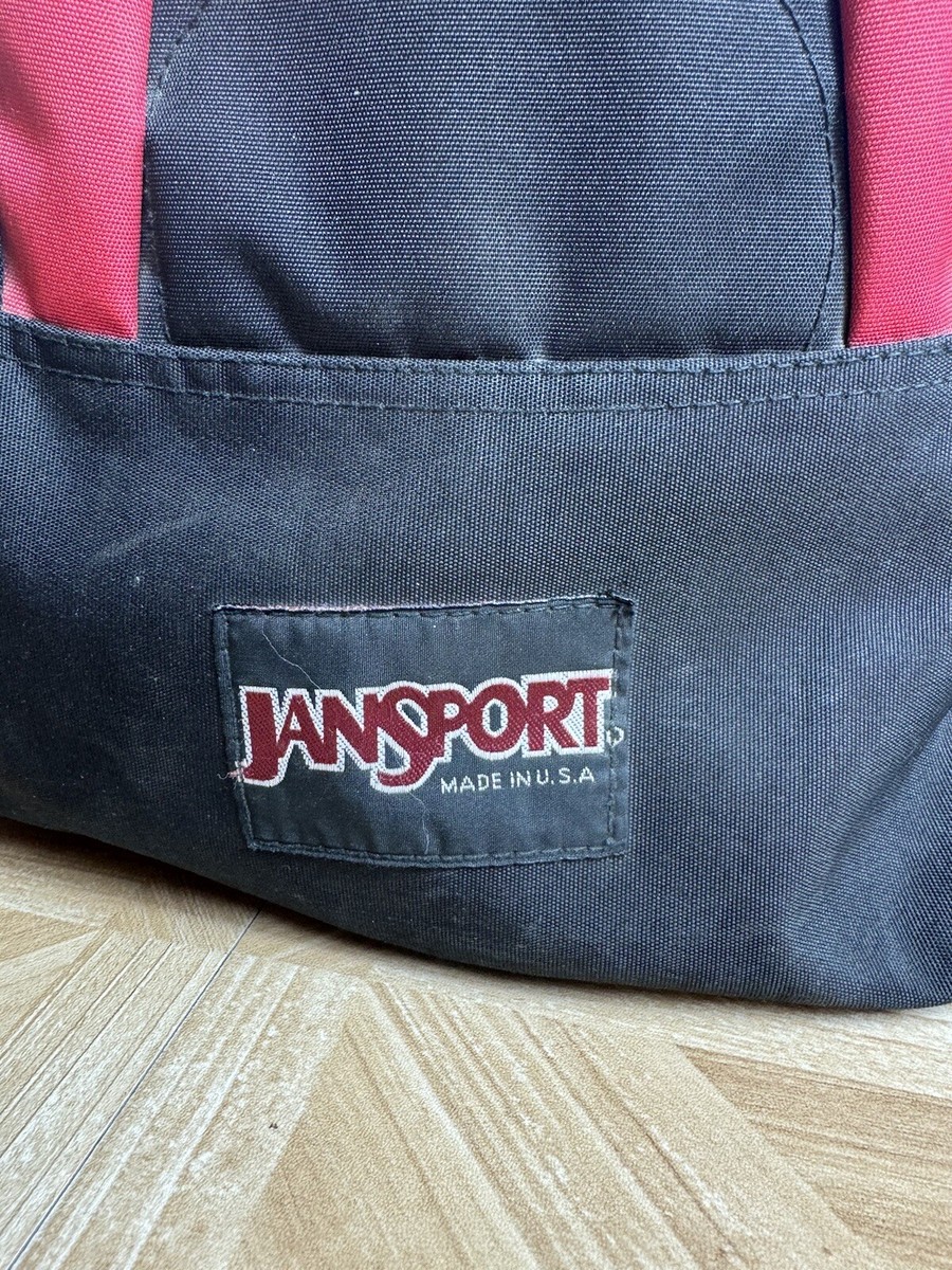 Vintage JanSport Backpack Classic Zip Up Bag Red MADE IN USA See