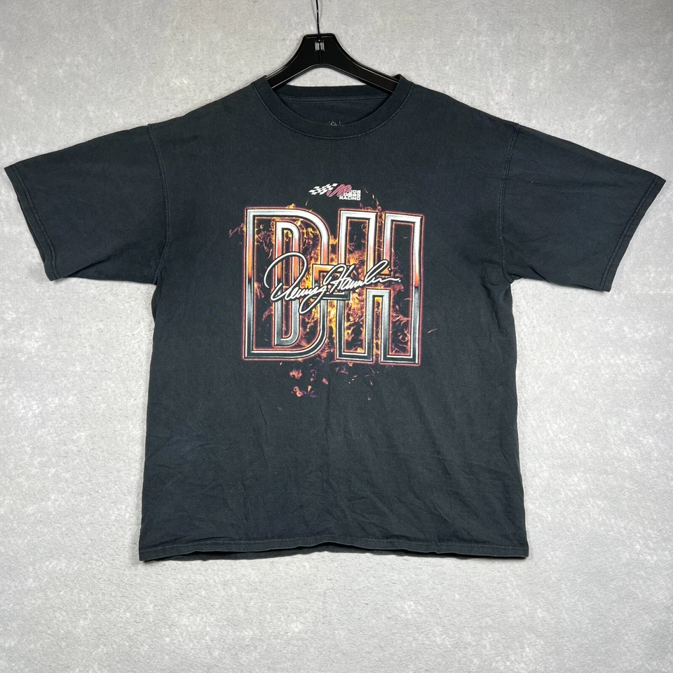 复古 Denny Hamlin Chase 联邦快递 NASCAR 图形赛车 T 恤双面 XL — 第 3/4 张图片