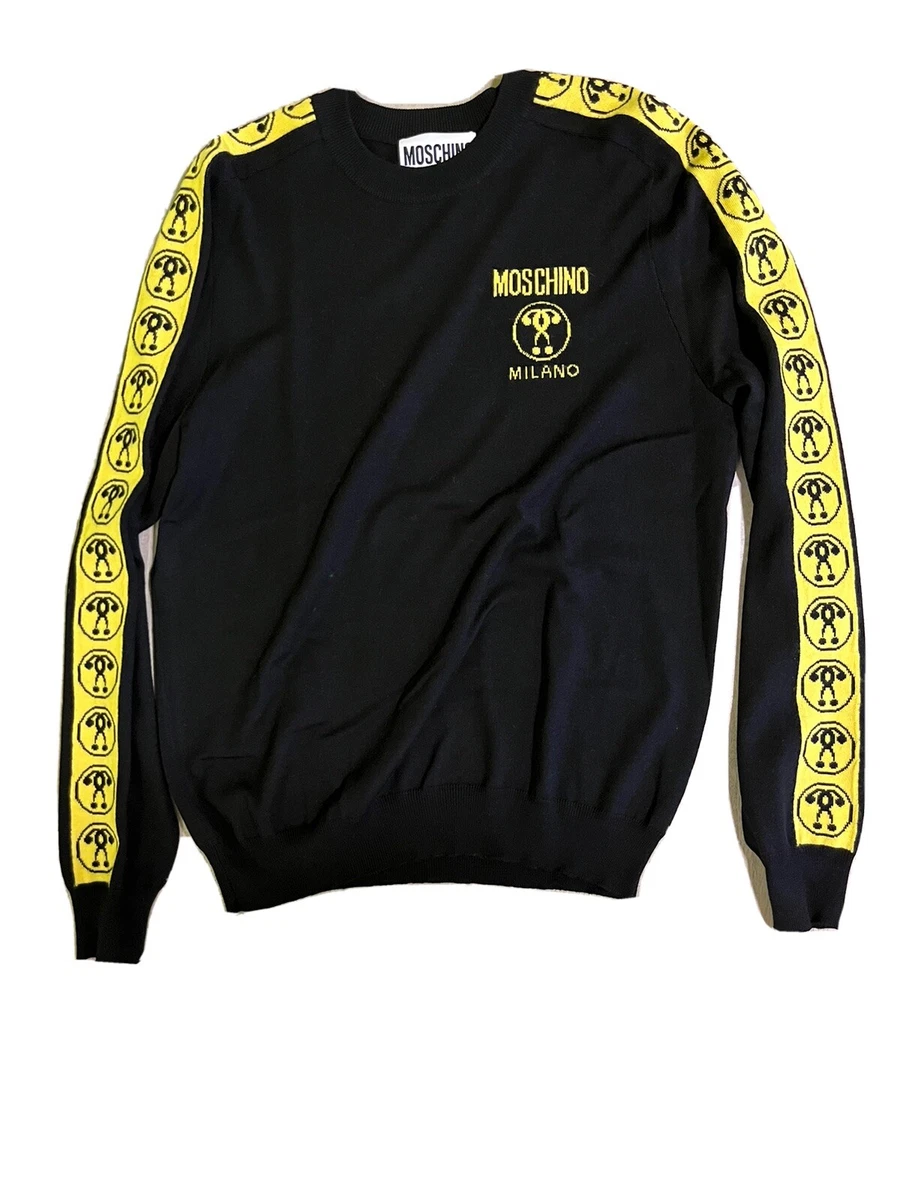 Sweat Moschino Noir Homme – Taille L, Authentique, Très Bon état, Fabriqué En Italie