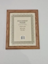 Golden Oak Document Frame Wall Mount 8.5”x 11”