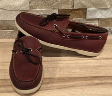 LL Bean Handsewn Moccasins Camp Moc Boat Shoe Leather Loafers Brown Men's Sz 9.5