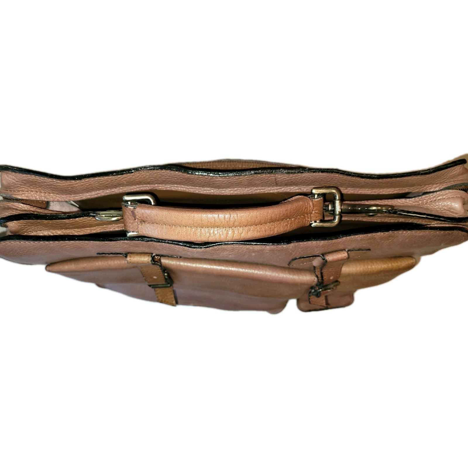 Leather Briefcase Brown - image 3