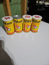 Vintage Wilson Championship Racquetballs in Metal Can Red Balls Lot Of 4 Cans
