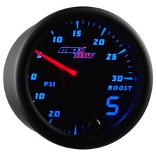 Maxtow Turbo Boost Vacuum Gauge Kit W Sensor Black Dial Blue Led 52mm
