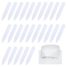 30PCS 2.2" Collar Stays for Men's Dress Shirts, Plastic Collar Stays Dress Sh...