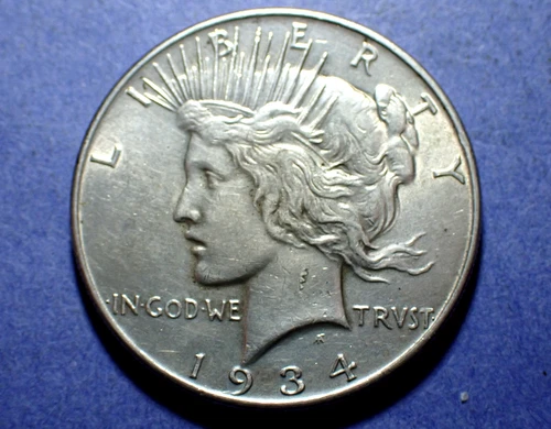 1934 Peace Dollar  Ch. XF
