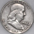* 1958-D Franklin Half Dollar 90% Silver As Shown