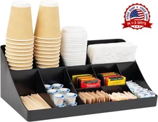 Organizador de estación de café con divisores extraíbles - Accesorios de barra d